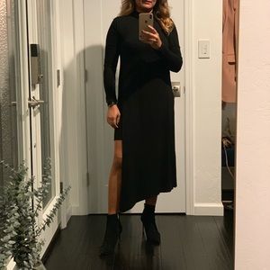 BCBG Maxazria black full sleeve dress in size S.